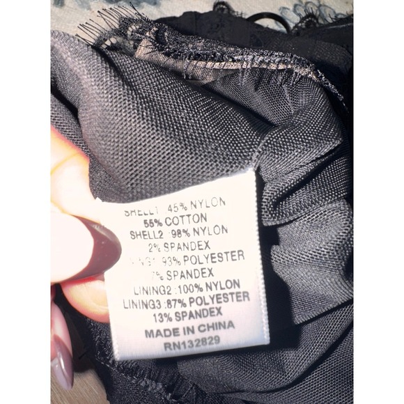 NBD Black Lace Strapless Corset Bodysuit Bustier‎ Teddy XL - Picture 11 of 11